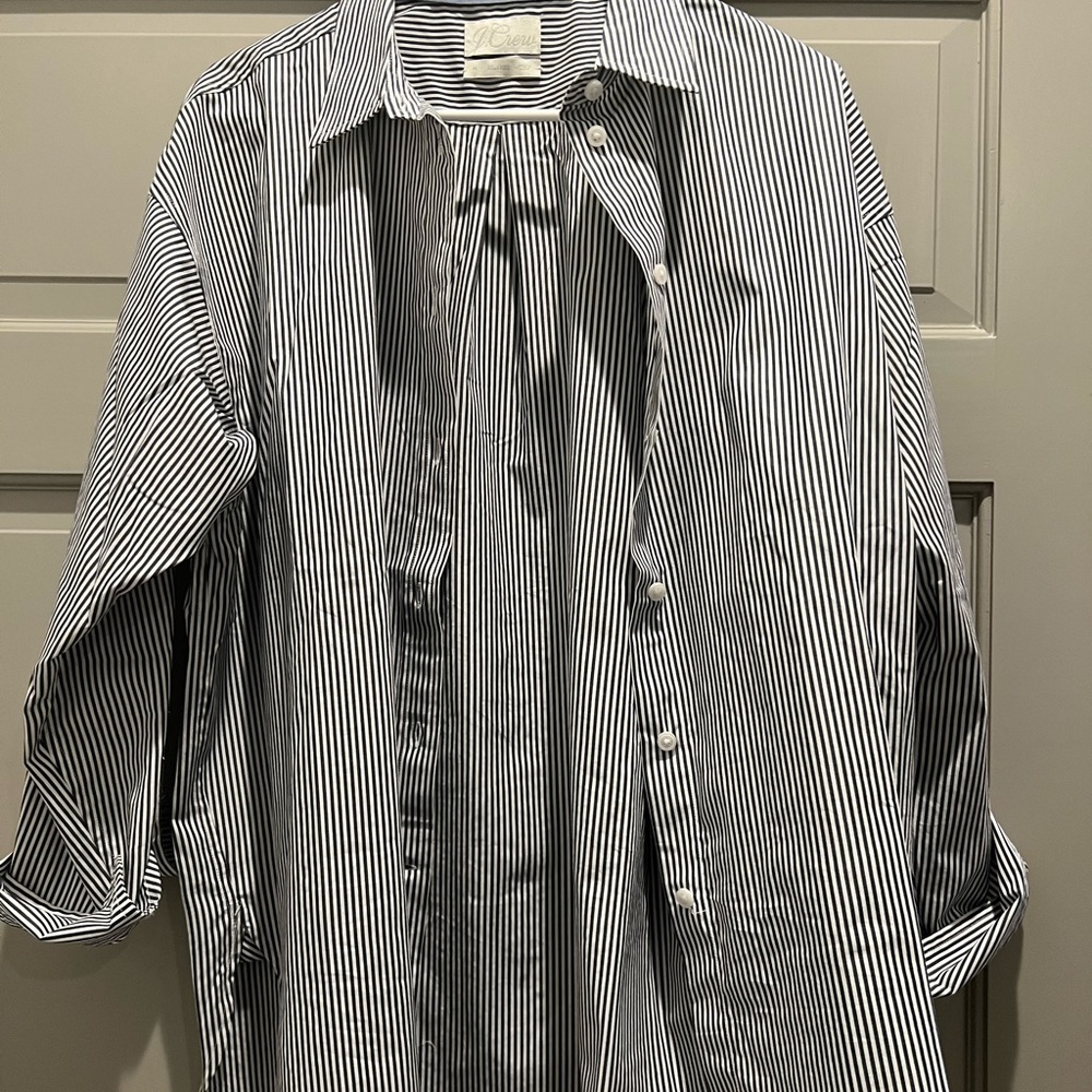 J. Crew Navy and White stripes shirt never worn